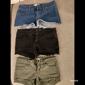 3 pairs of shorts